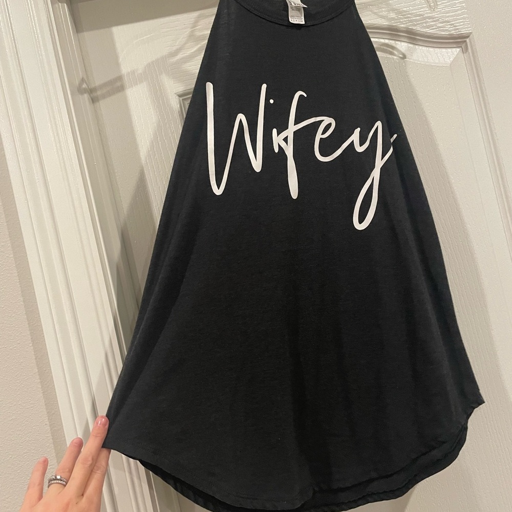 District Black Shirt with 'Wifey' Print